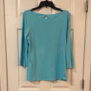 Lilly Pulitzer Women's Blue 3/4 Sleeve Top